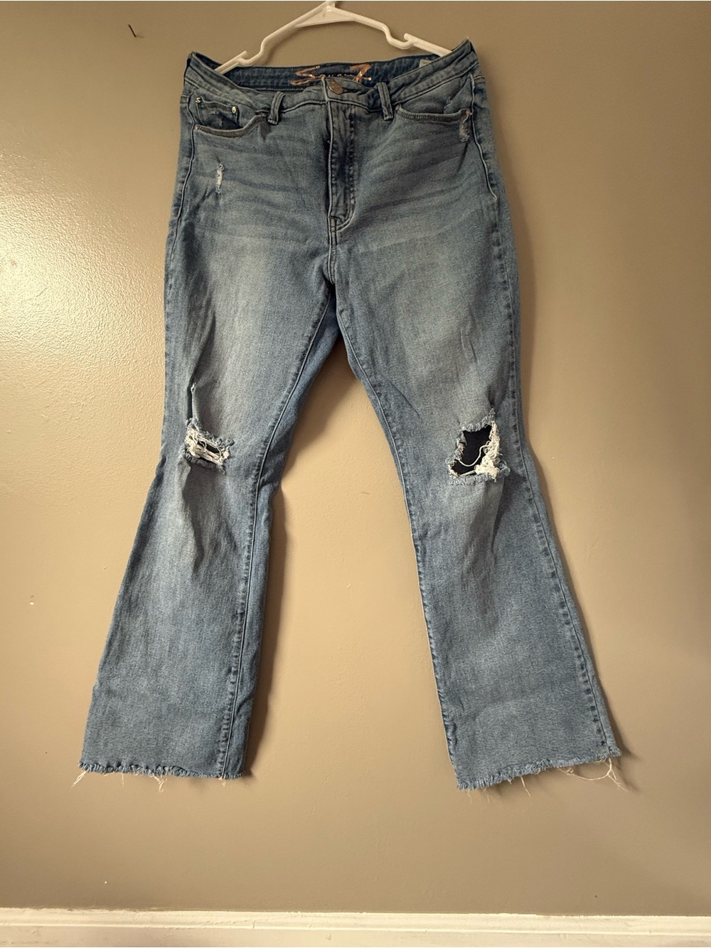 Seven7 Distressed Flare Jeans